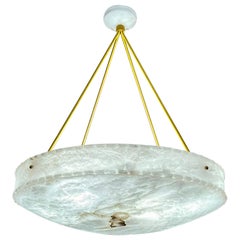 Vintage Beaded Alabaster Light Fixture