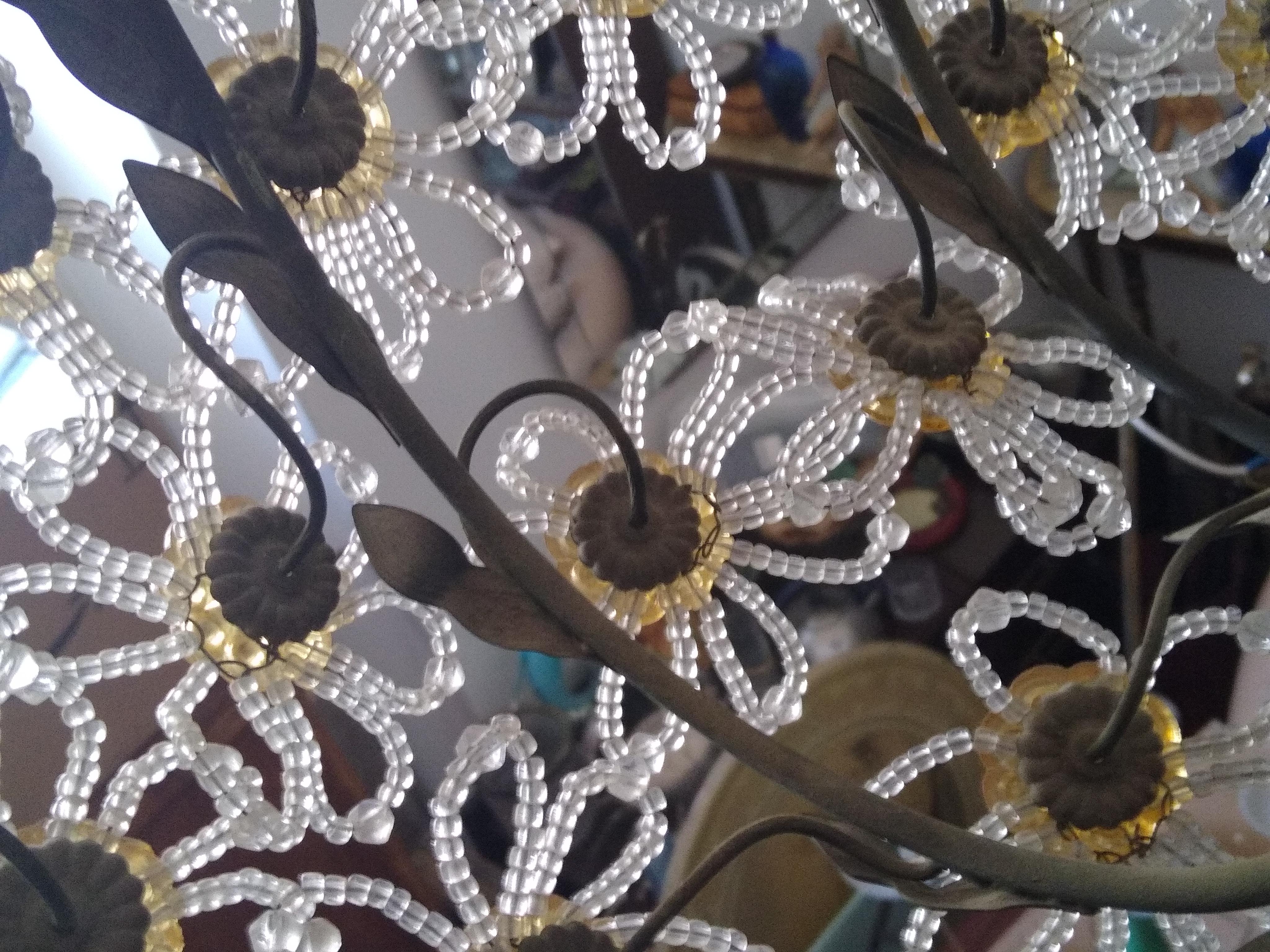 Empotrable de cristal ámbar, Italia Década de 1940 en Bueno estado para la venta en Catania, IT