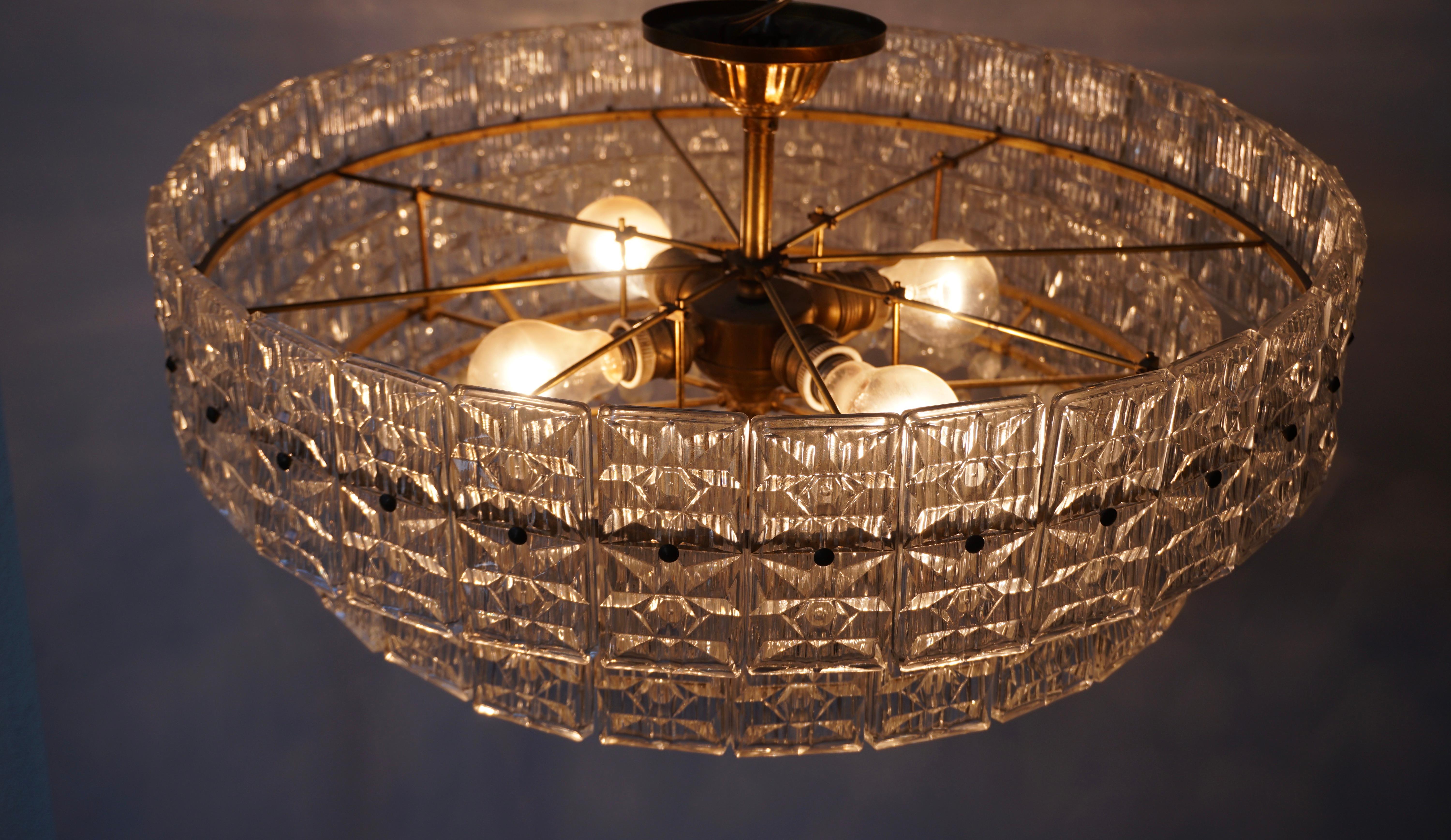 Beaded Amethyst Crystal and Murano Glass Flush Mount 3