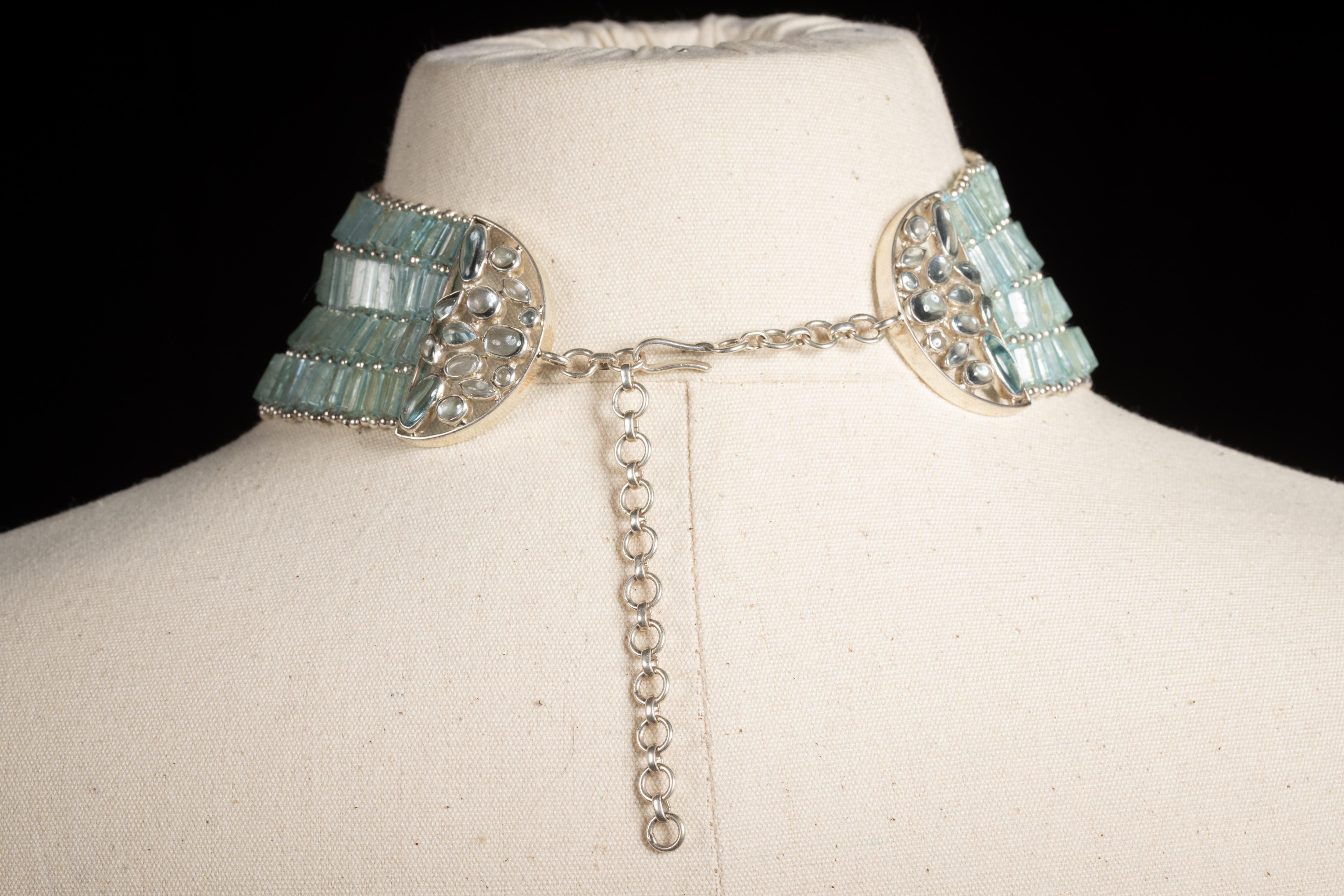 6mm Round Bezel-Set Simulated Opal Dainty Choker Necklace in