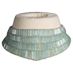 Beaded Aquamarine and Sterling Silver Adjustable Choker