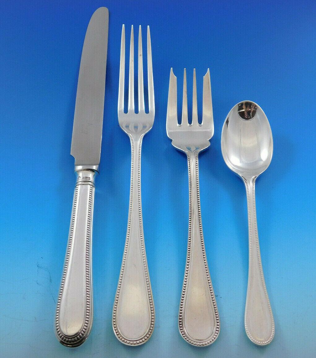 Juego de Cubiertos de Plata de Ley Inglesa Asprey de 124 Piezas Cena de Lujo en Excelente estado para la venta en Big Bend, WI