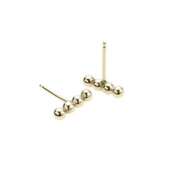 Charmed by a Cause Beaded Bar Stud Earrings Rose Gold