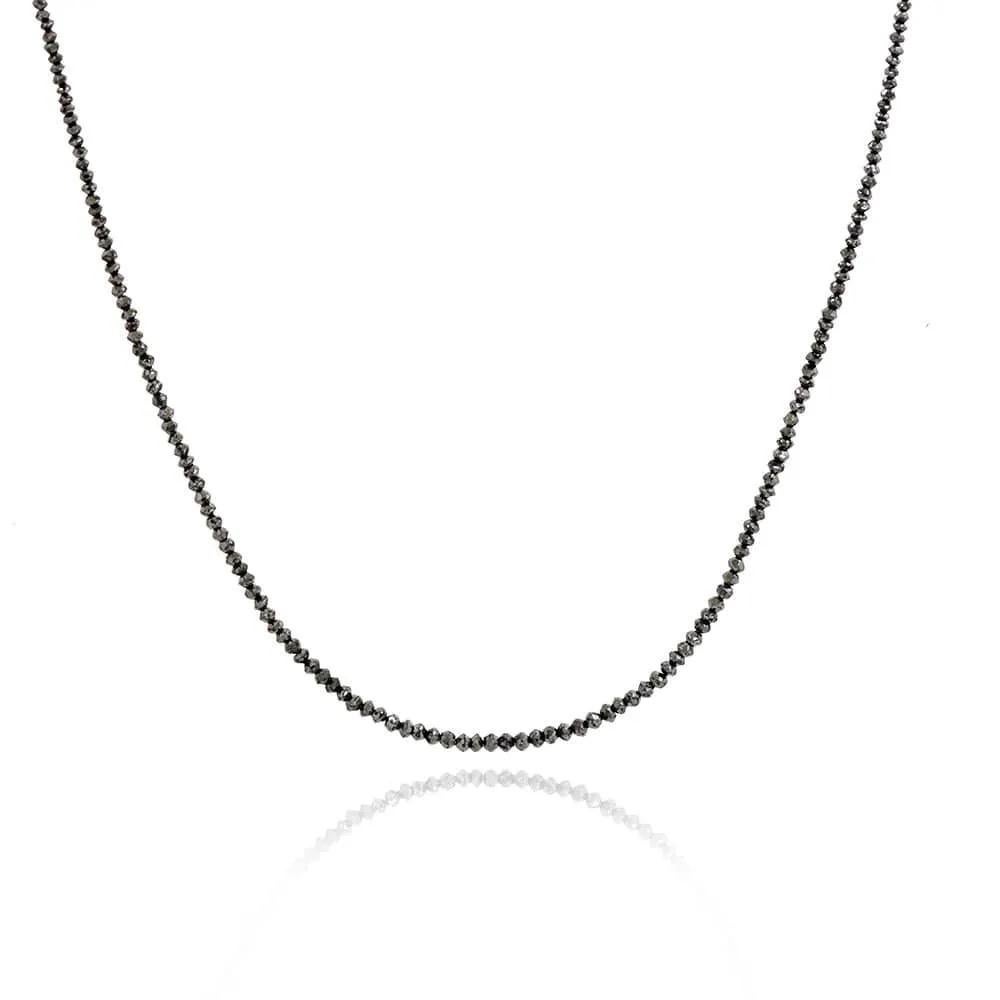 Moderne Collier en perles et diamants noirs en vente