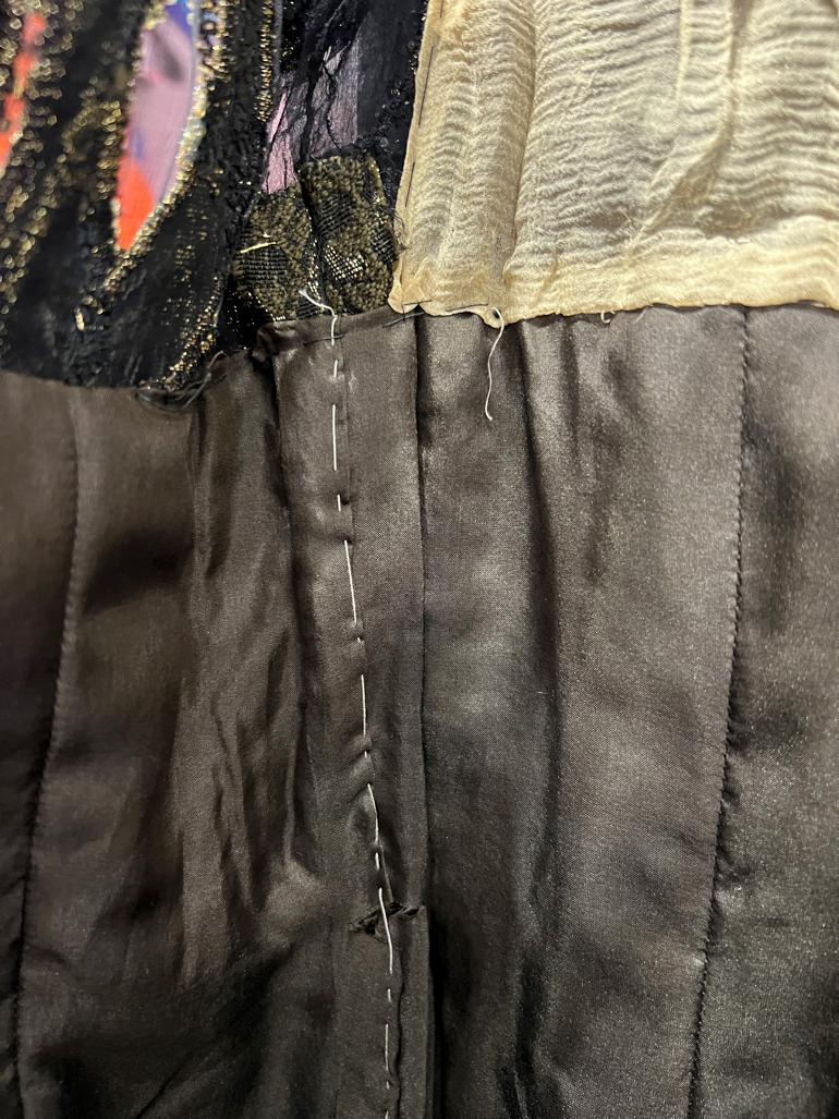 Vestido de noche brocado con cuentas y manga larga JUANITA SABBADINI en venta 7