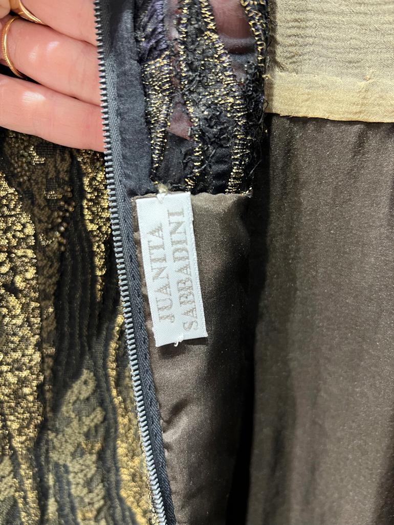 Vestido de noche brocado con cuentas y manga larga JUANITA SABBADINI en venta 8