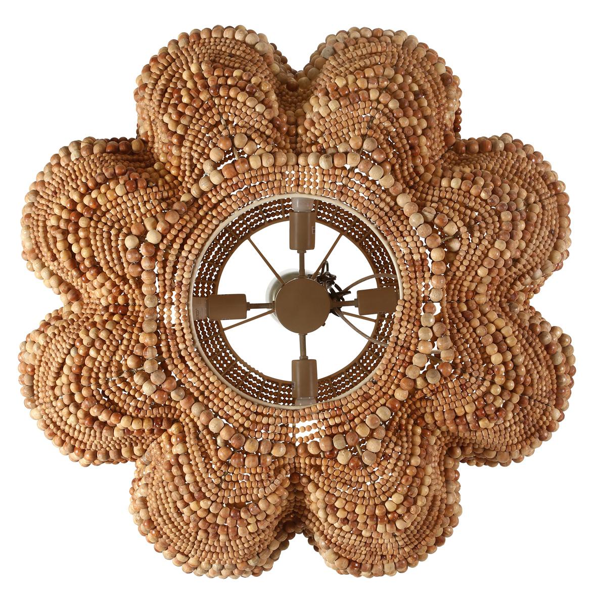 Beaded Clamshell Chandelier In New Condition In New York, NY