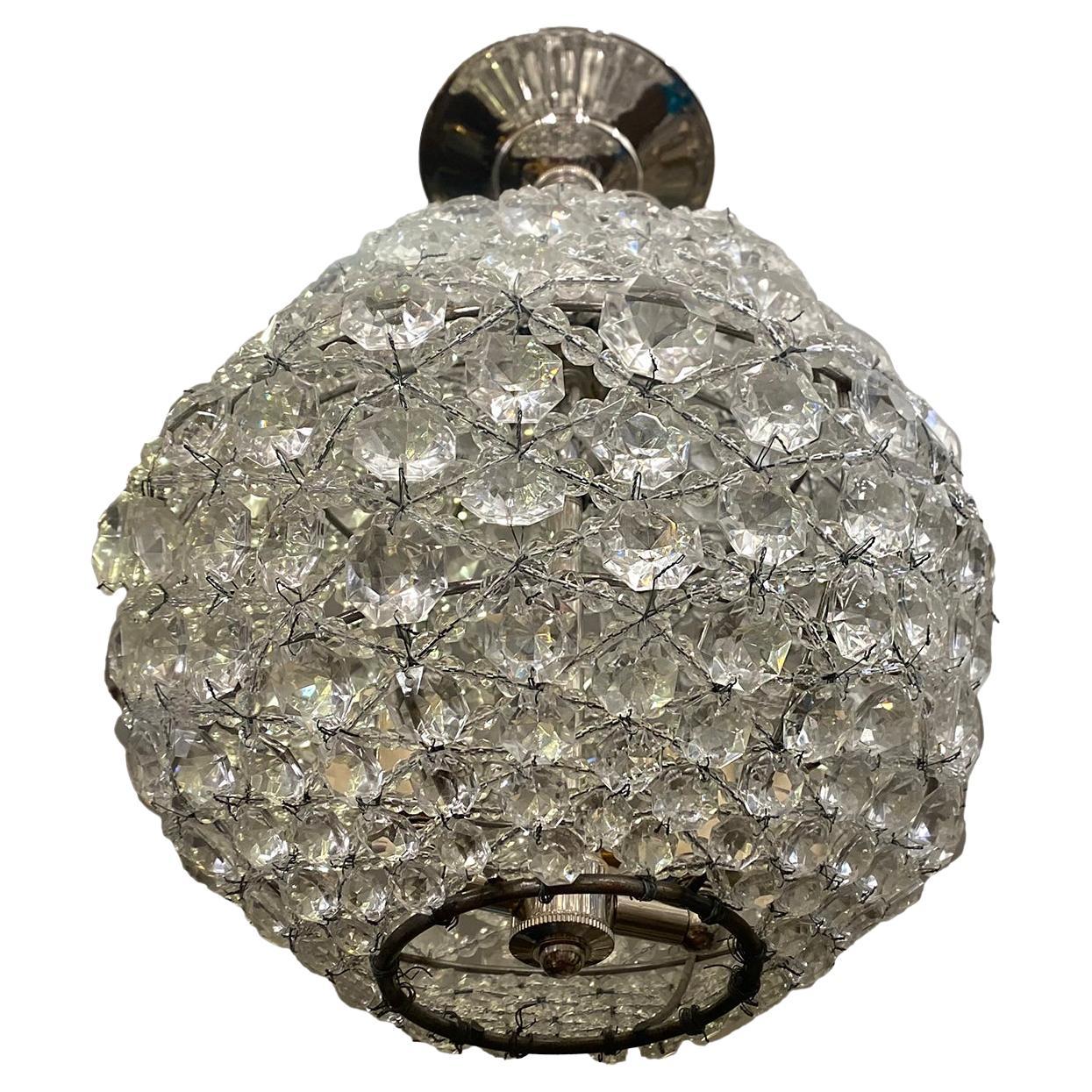 Beaded Crystals French Lantern  For Sale