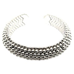 Pulseras de cuentas con diamantes en oro blanco de 18 quilates
