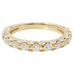 Beaded Diamond Half Eternity Ring