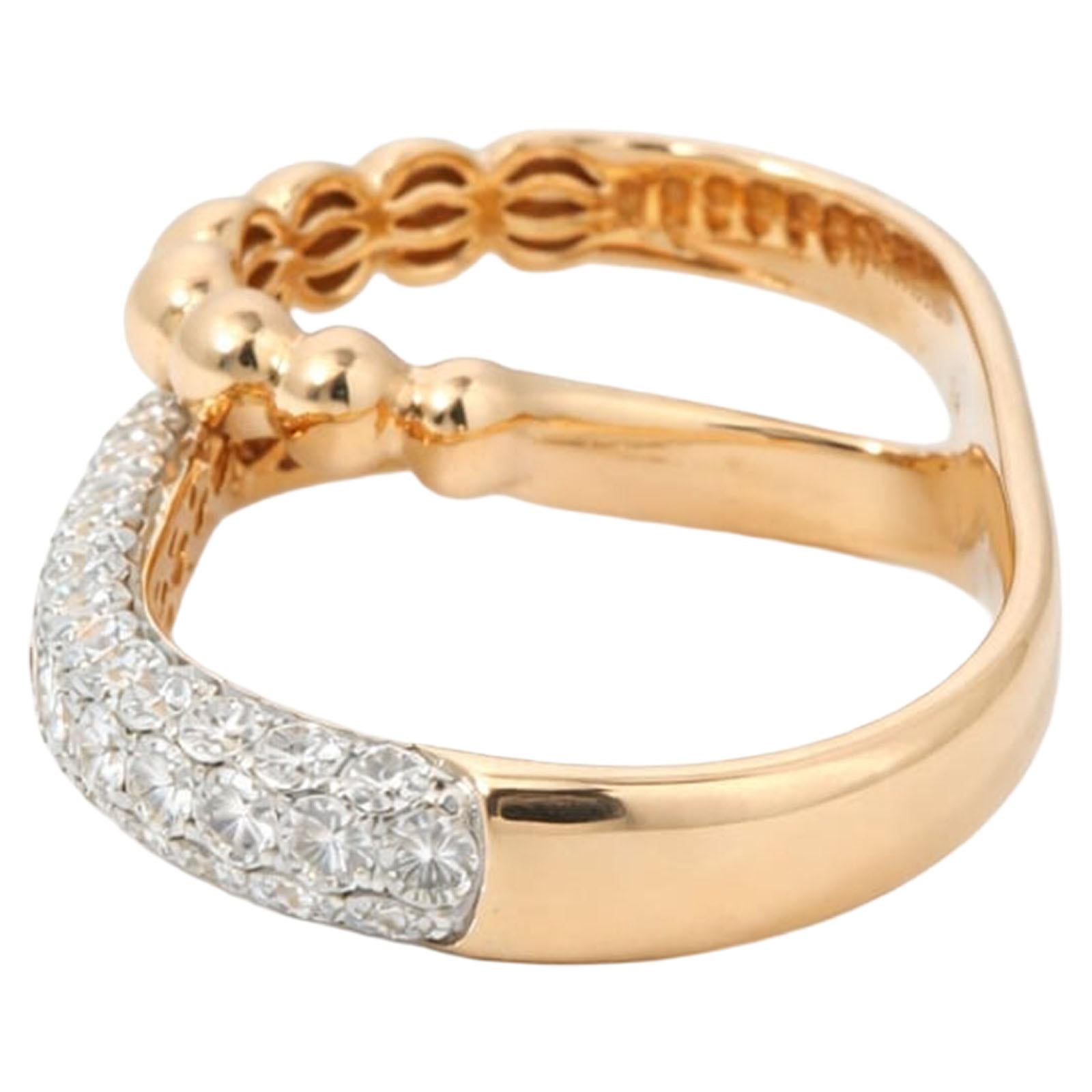 Beaded Diamond Open Ring - image 3