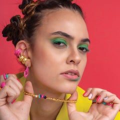Beaded Enameled Necklace