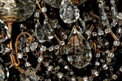 Beaded Florentine Chandelier Antique Ceiling Lamp Lustre Art Nouveau