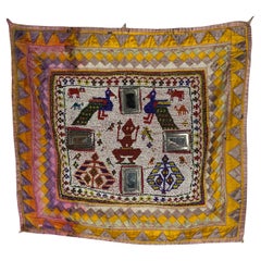 Beaded / hand embroidered  Chakla Cloth Gujarat Saurashta Textile from India