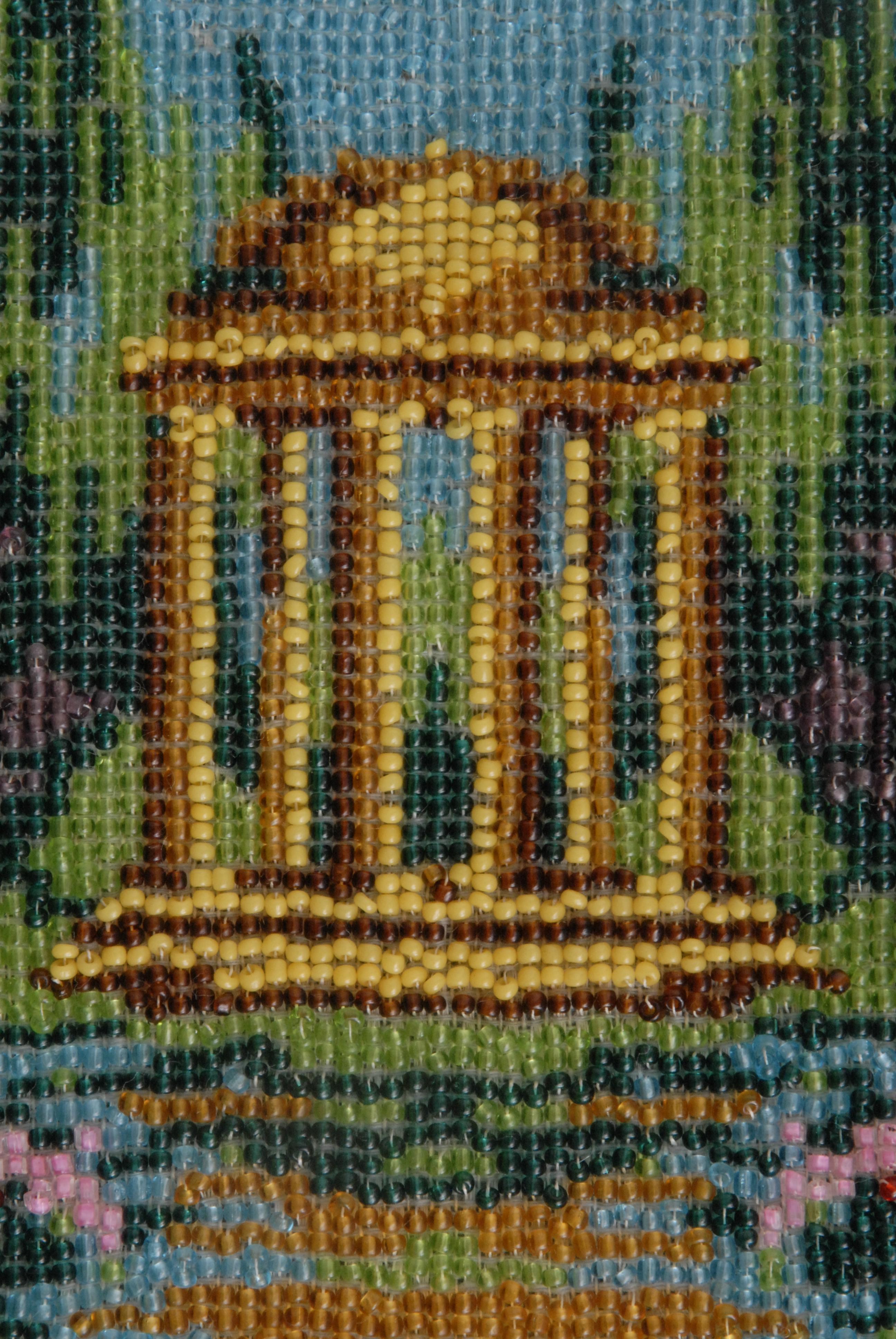 Early 20th Century Beaded Handbag Germany circa 1920 Classical Garden Scene