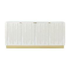Beaded Hollywood Regency Four Door Credenza