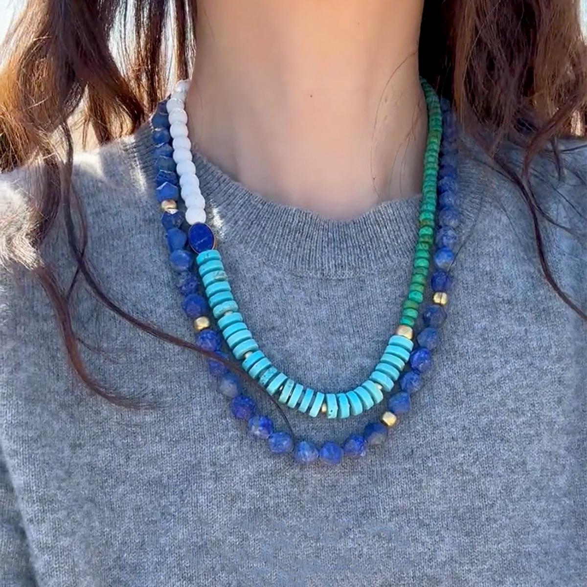 Collar Princesa Lapislázuli con Cuentas -by Bombyx House en venta 2