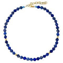 Beaded Lapis Lazuli Princess Necklace -by Bombyx House