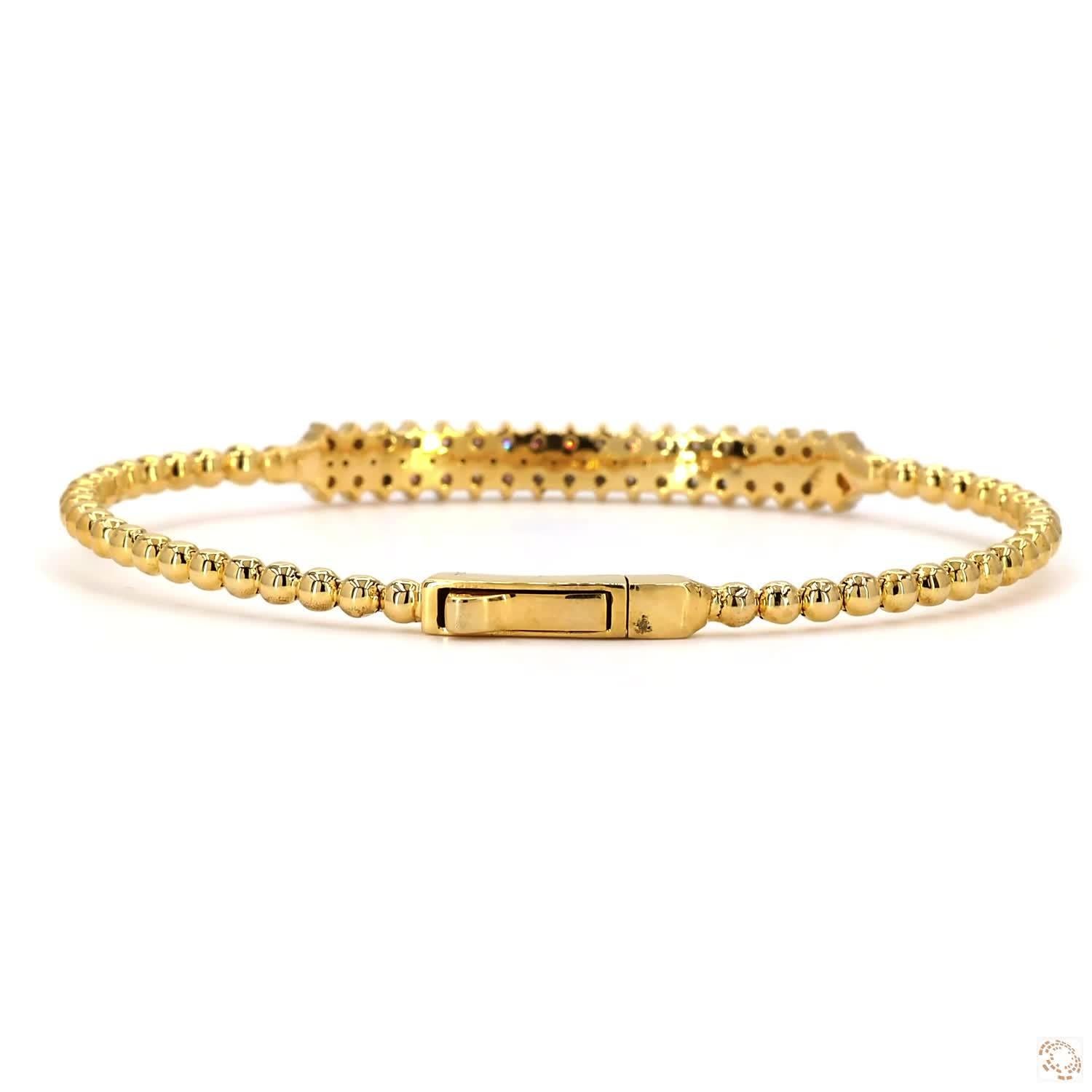 Beaded Natural Diamond Statement Stacking Bracele… - image 8