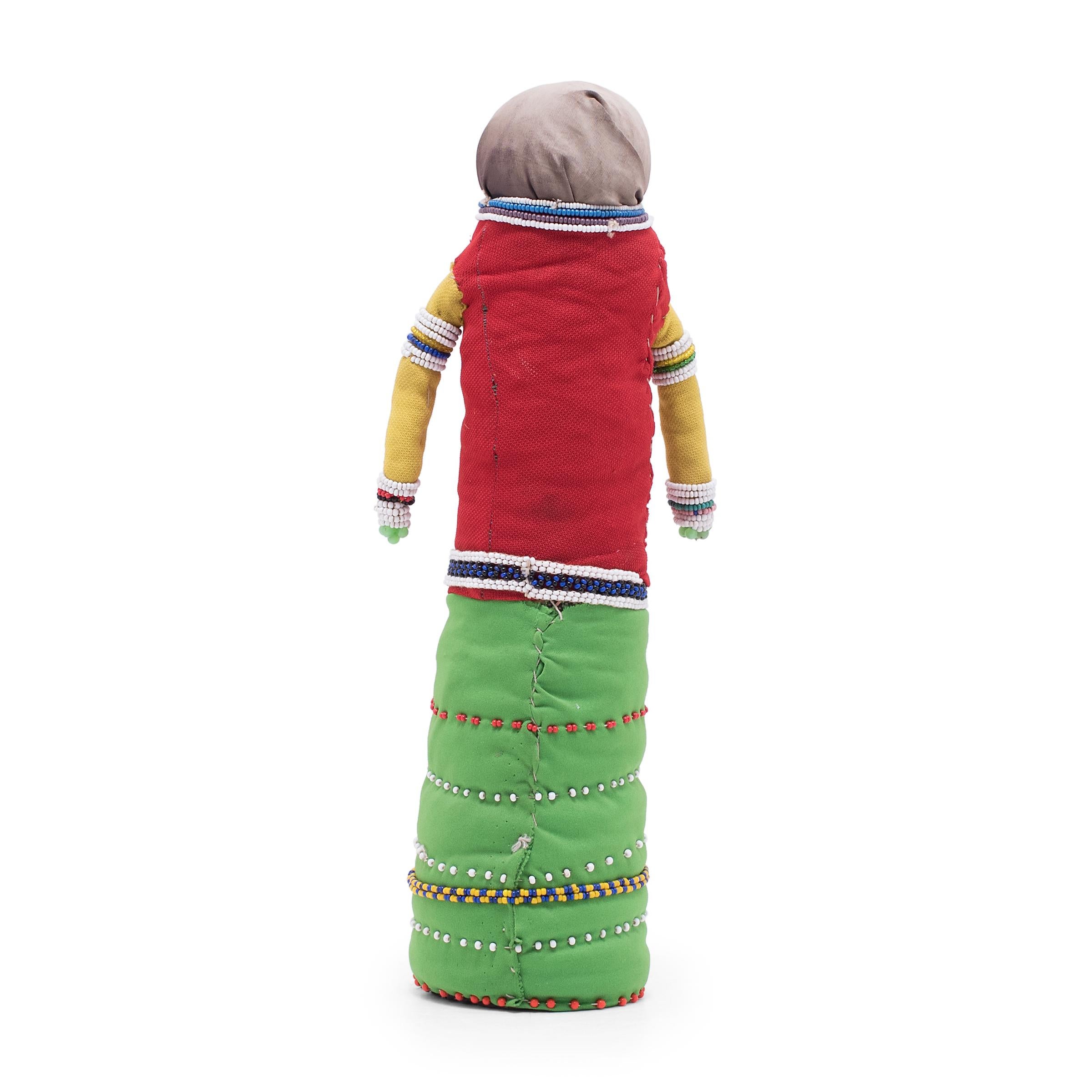 Folk Art Beaded Ndebele Ceremonial Doll For Sale