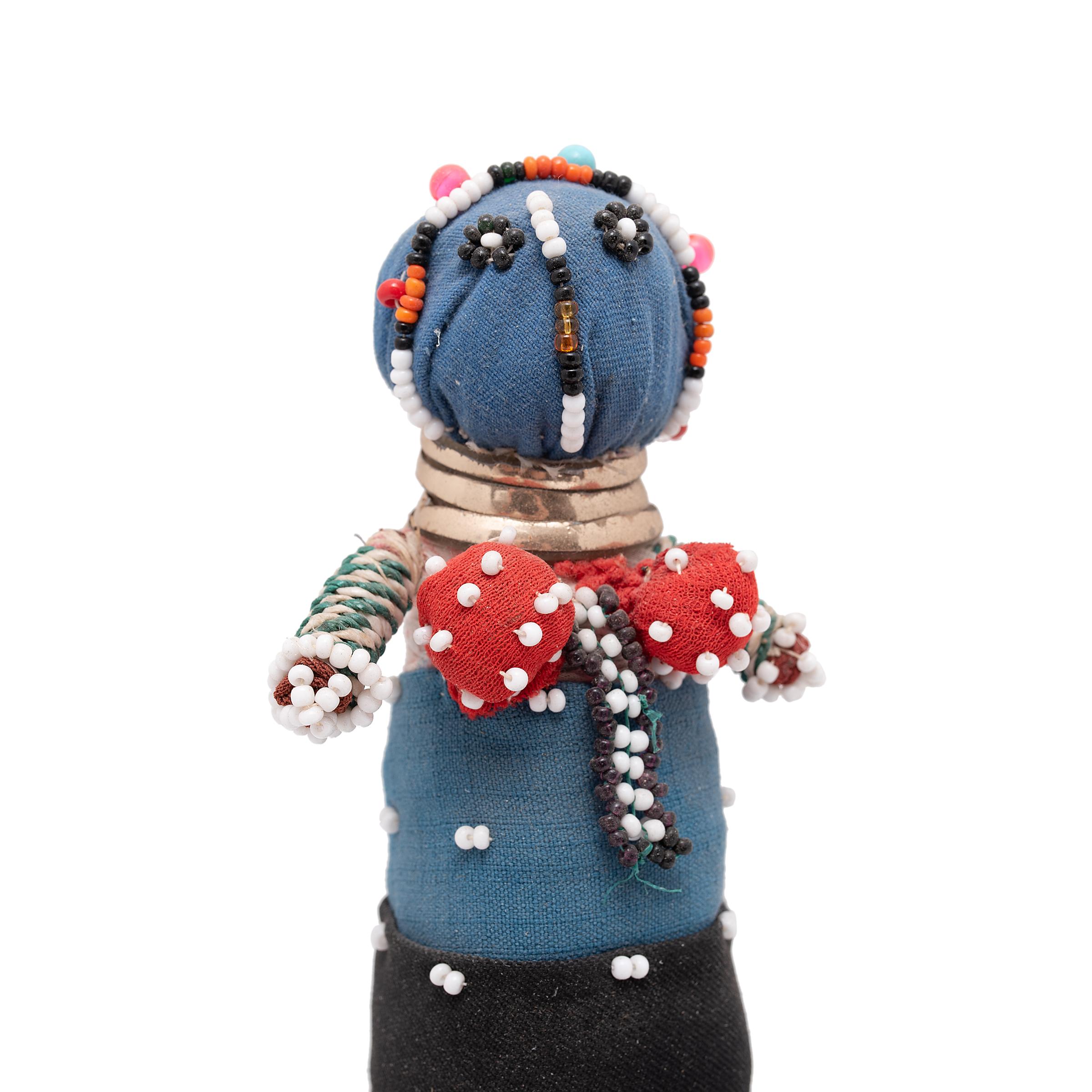 South African Beaded Ndebele Ceremonial Doll For Sale