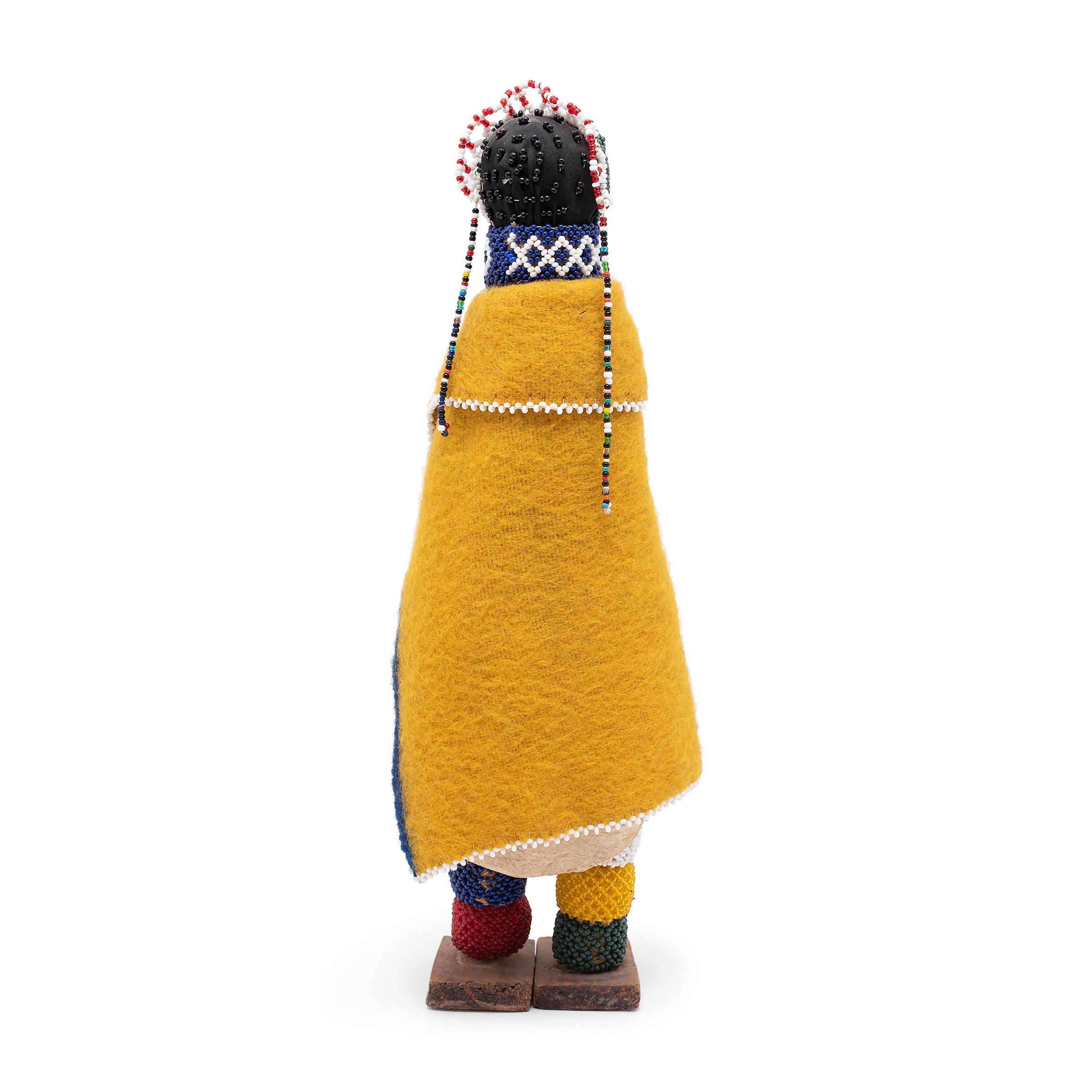 Folk Art Beaded Ndebele Initiation Doll For Sale