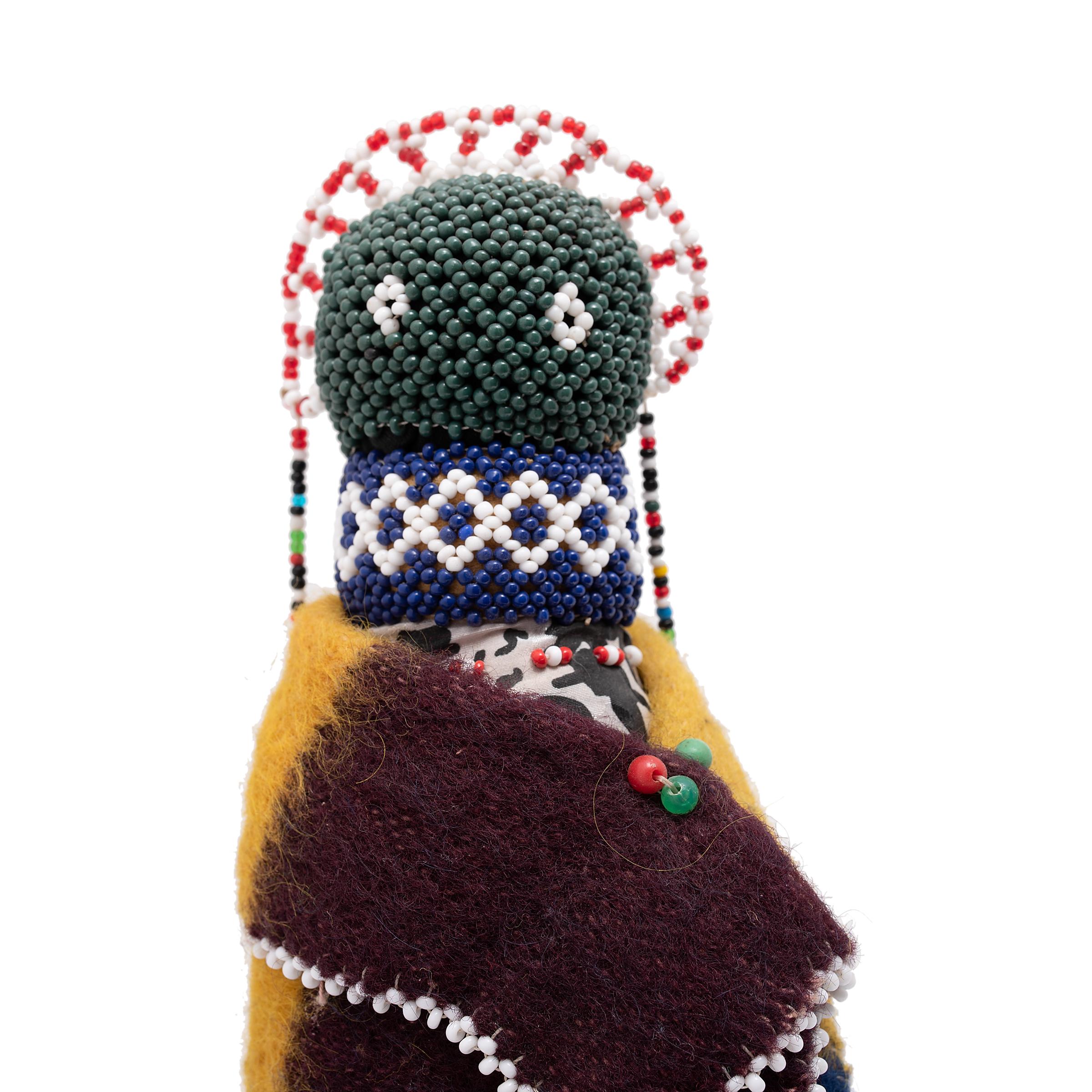 South African Beaded Ndebele Initiation Doll For Sale