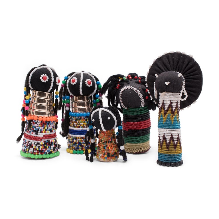 South African Beaded Ndebele Toy Doll For Sale