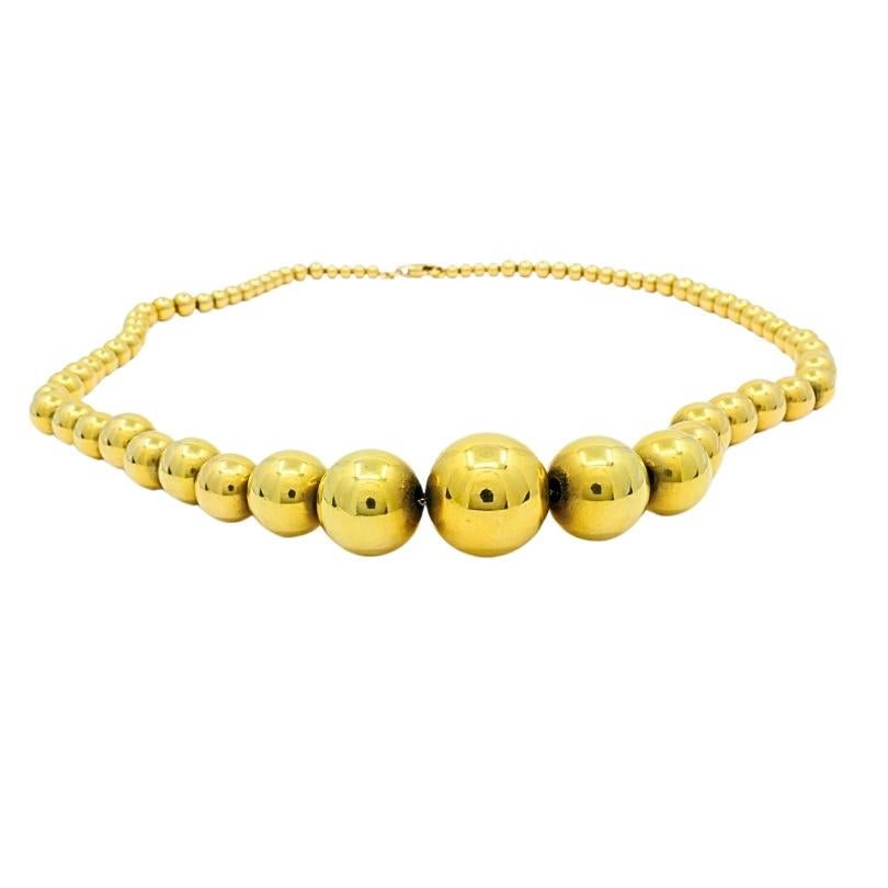 Beaded Necklace French 18k Gold Vintage Jewelry 1