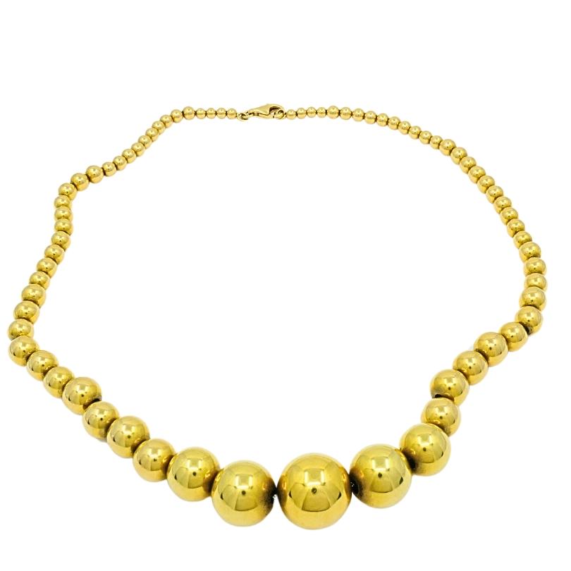 Beaded Necklace French 18k Gold Vintage Jewelry 2