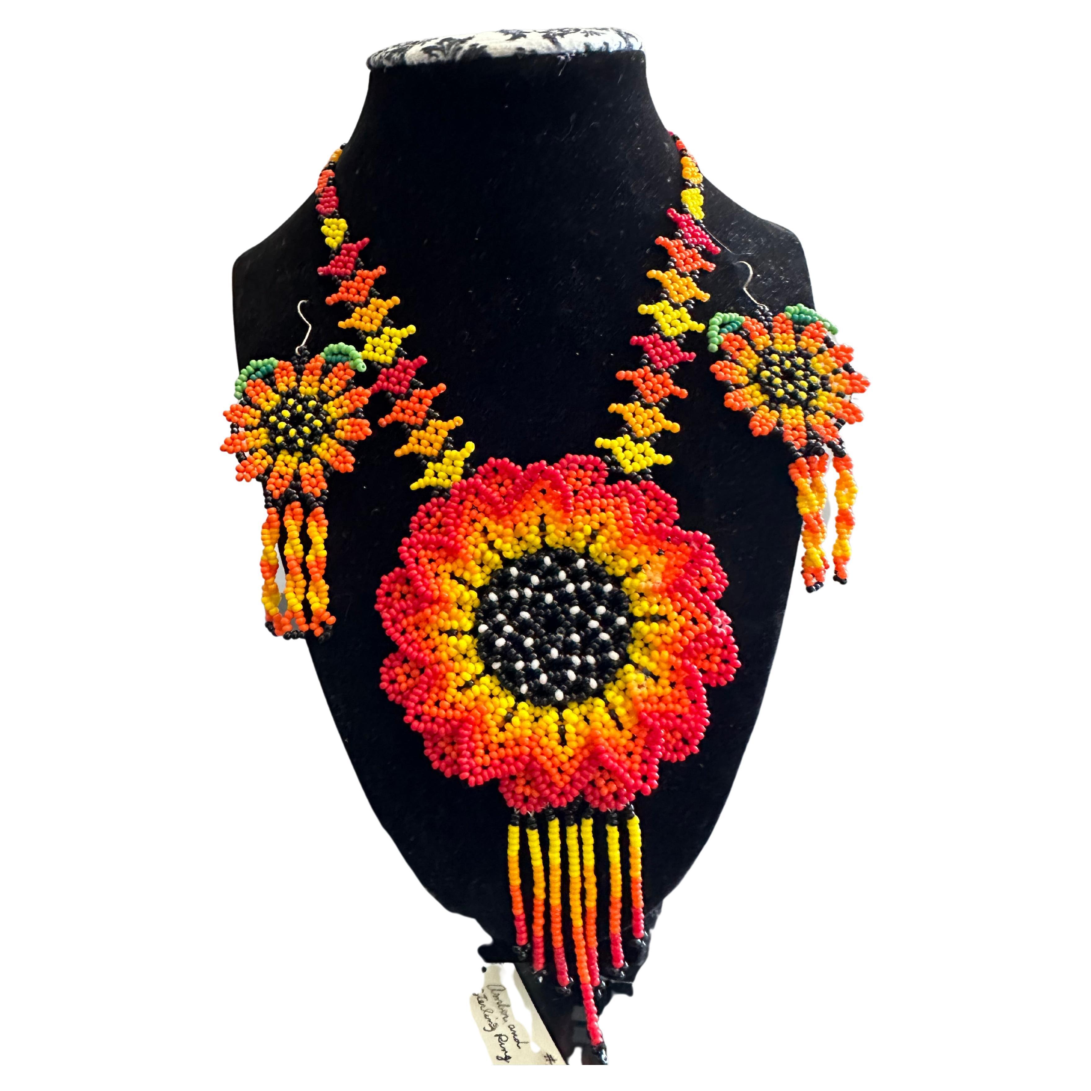 Beaded necklace - jamacian origin  For Sale