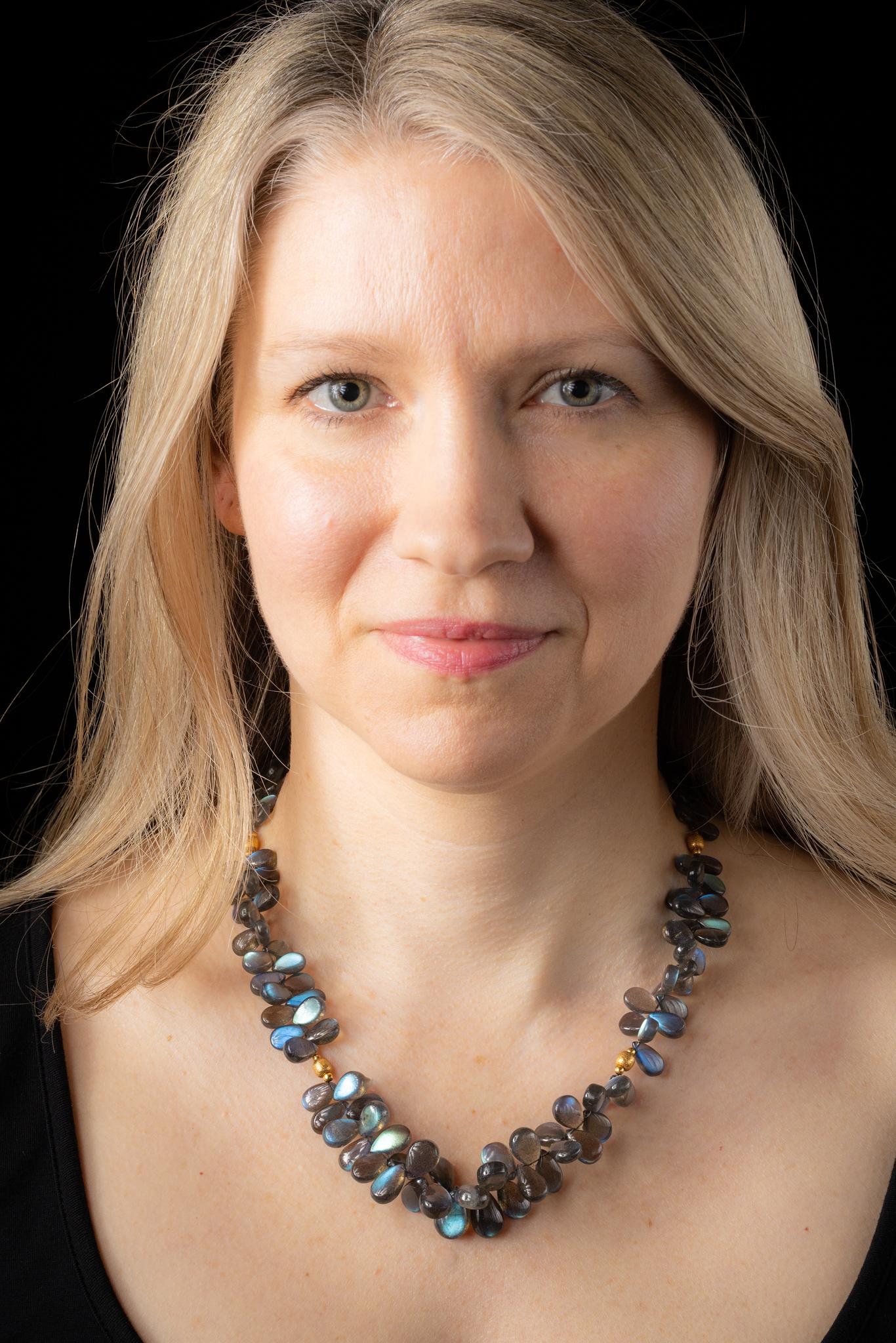 Beaded Necklace of Madagascar Labradorite In Excellent Condition For Sale In Nantucket, MA