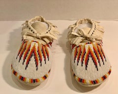 Perlenbesetzte Paiute Native American Indian Handgefertigtes Kunst Moccasins