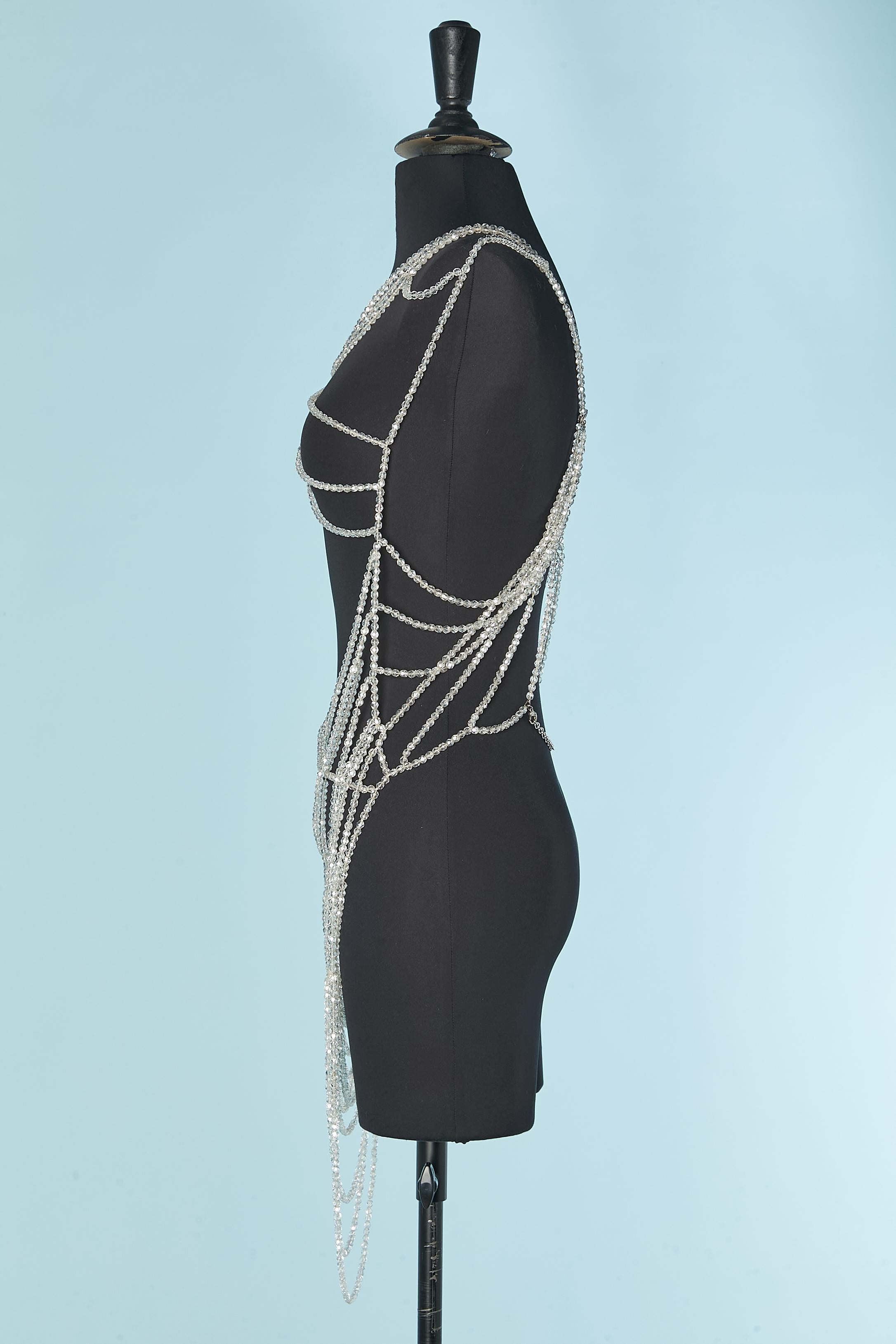 Collane di plastron con perline e strass in vendita 1