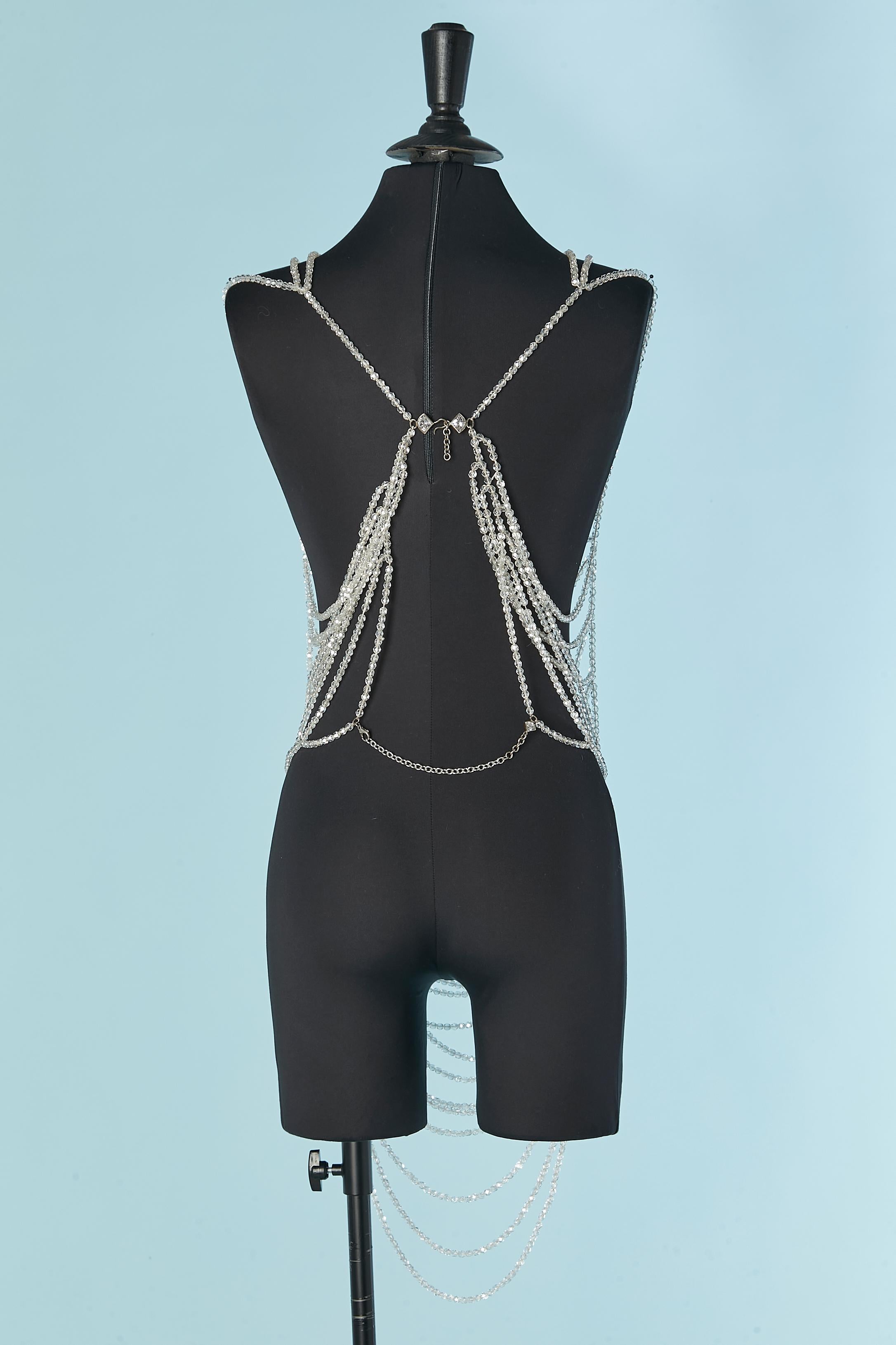 Collane di plastron con perline e strass in vendita 2