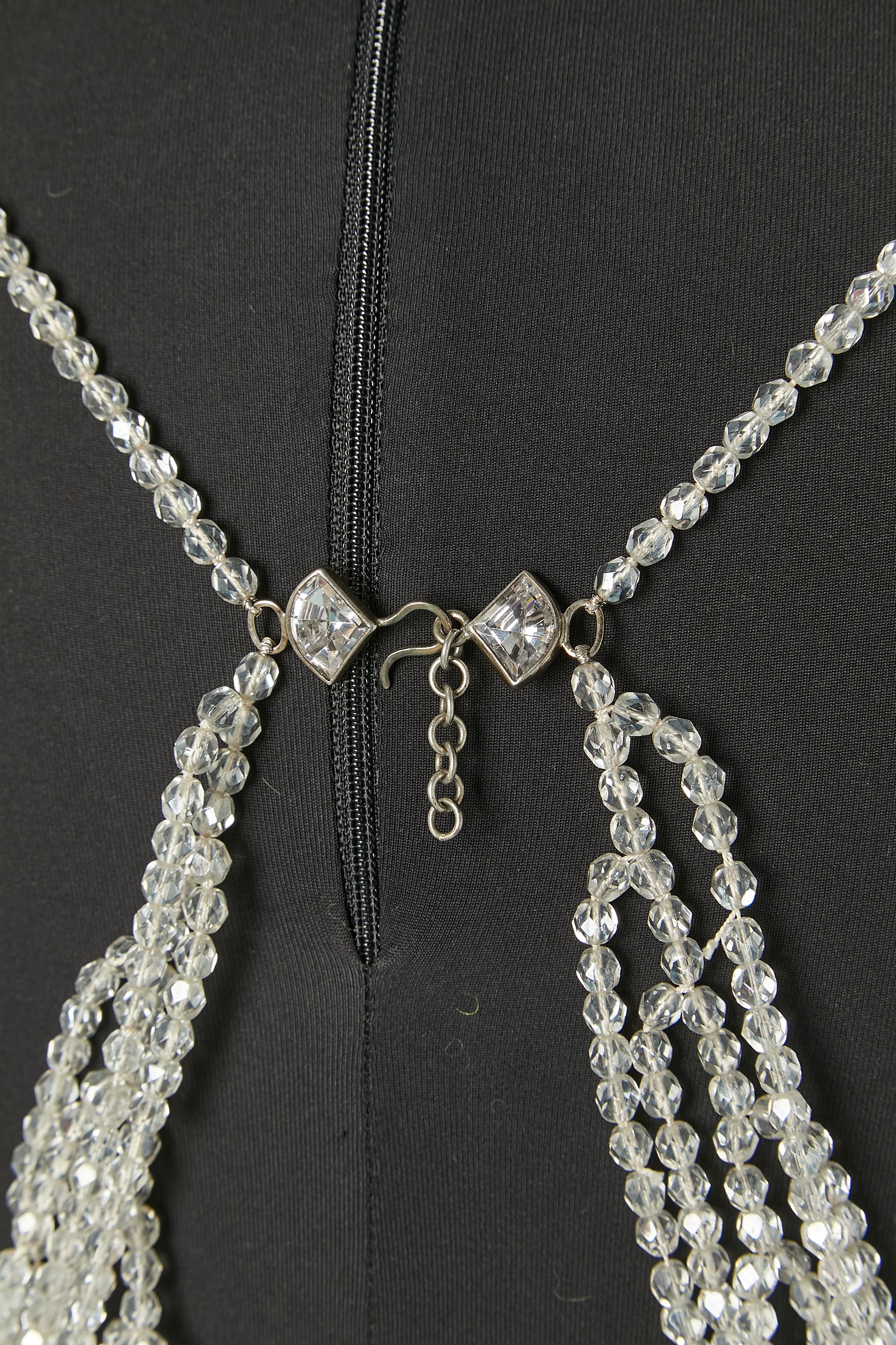 Collane di plastron con perline e strass in vendita 3