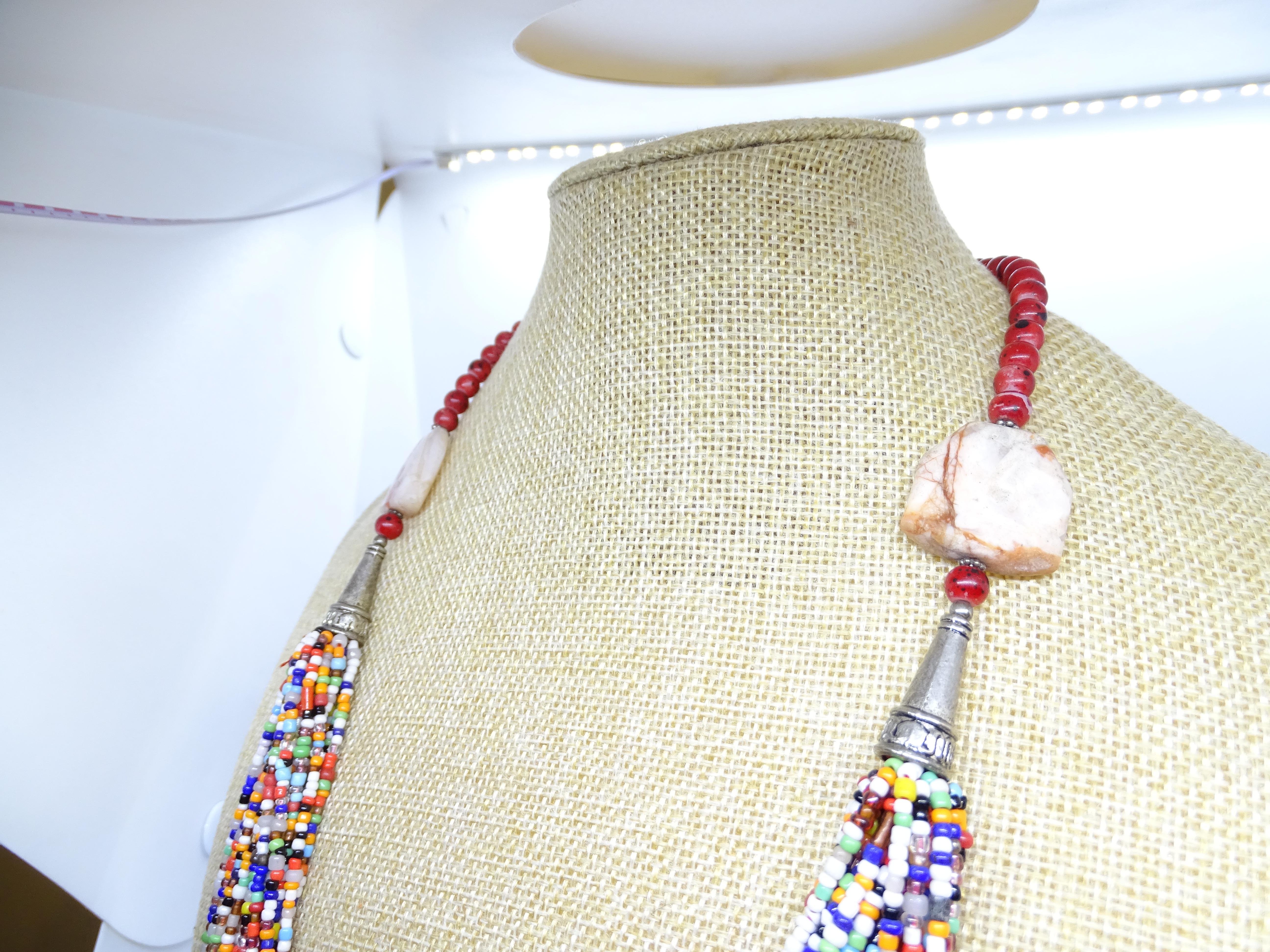 Collar de cuentas, cuarzo , piedra natural y plata, Siglo XX - Italia en Bueno estado para la venta en VALLADOLID, ES