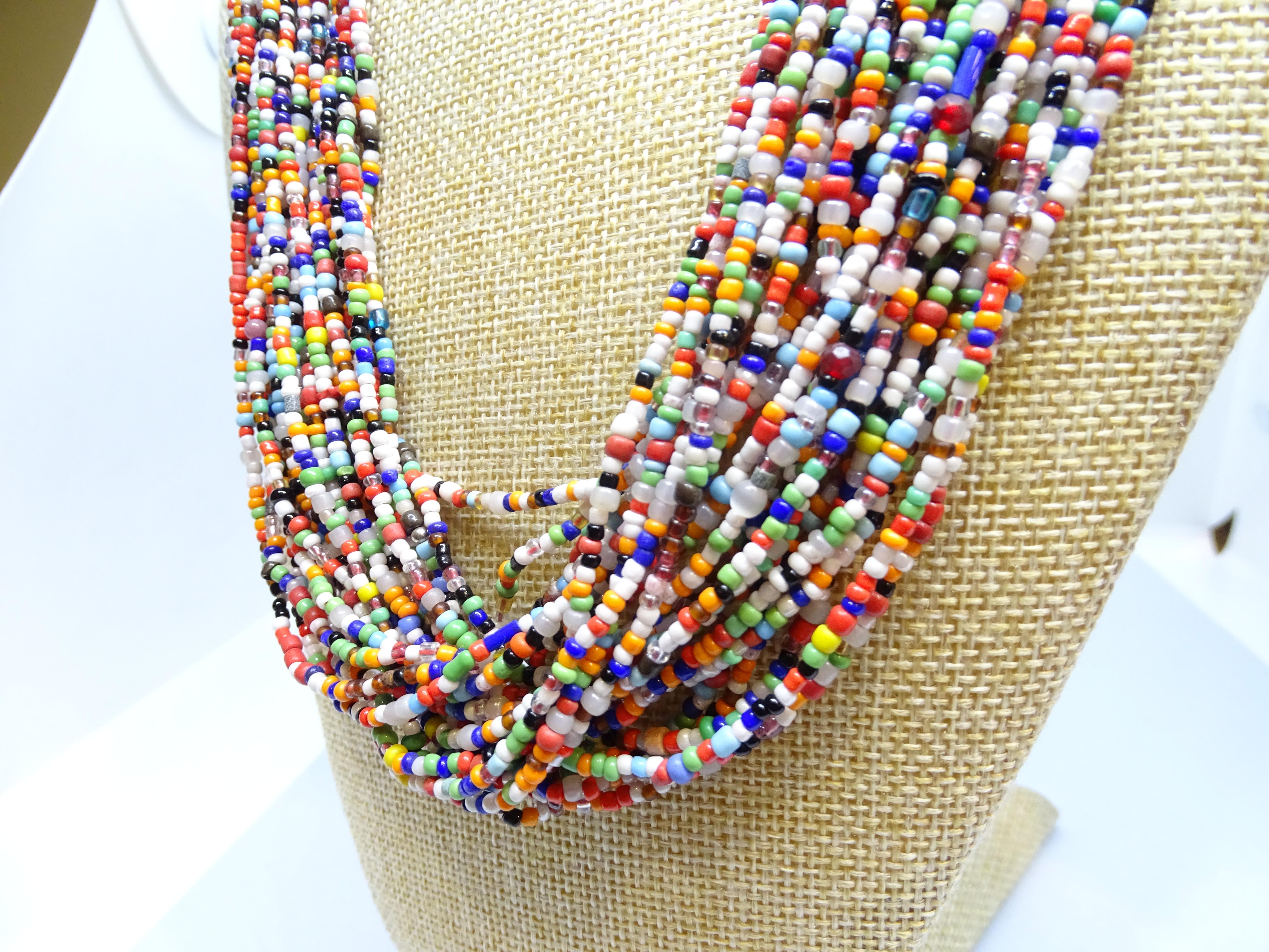 Collar de cuentas, cuarzo , piedra natural y plata, Siglo XX - Italia en venta 1