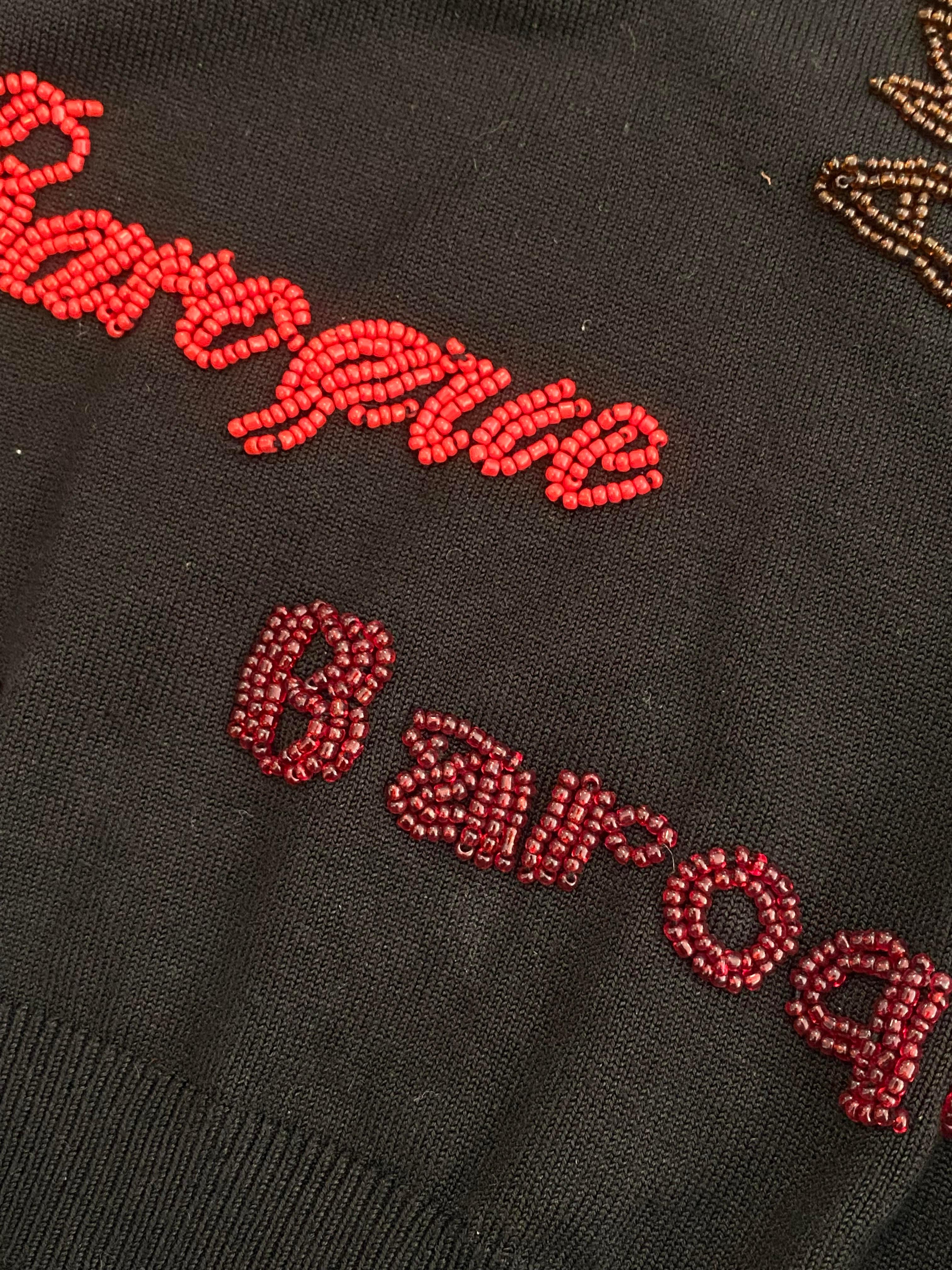 Beaded Silk Moschino Jeans Top For Sale 4