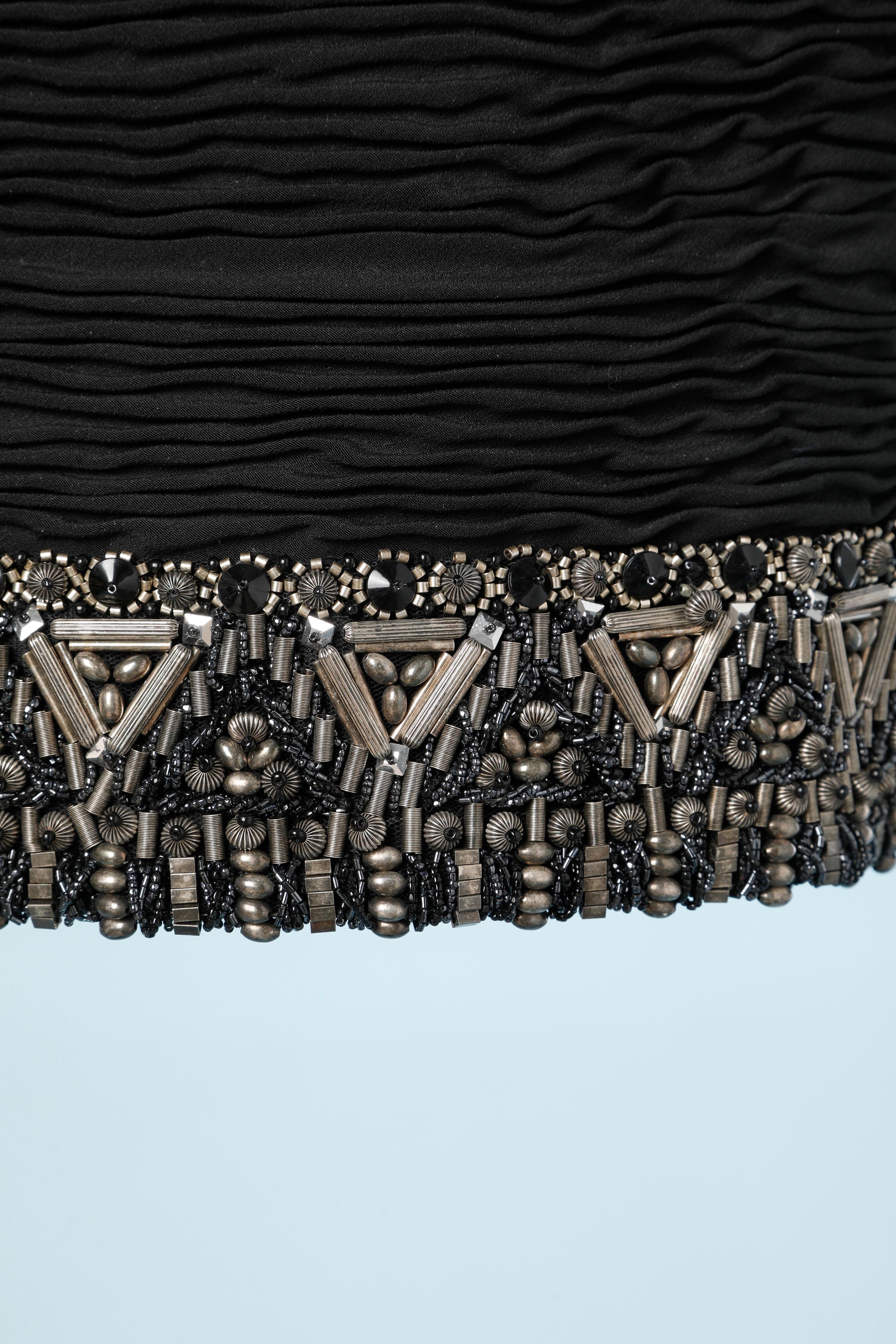 Black Beaded skirt Atelier Versace 
