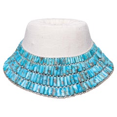 Beaded Turquoise Choker Necklace