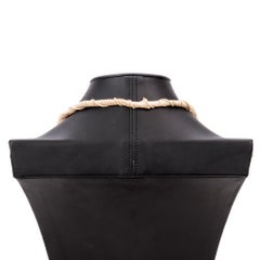 Beaded Turquoise Nugget and Brass Necklace