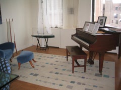 Earth Tone 'Beads Square' Handknotted Wool Rug