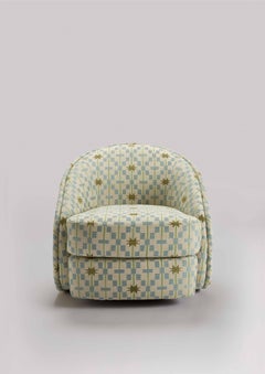 Beak Armchair in Afua Olive, Made in the UK by Sister - Soft, Rounded & Swivel