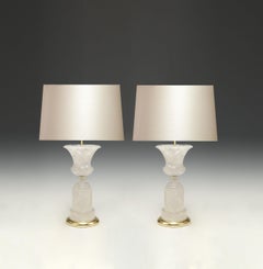 Beaker Form Rock Crystal Quartz Lamps by Phoenix