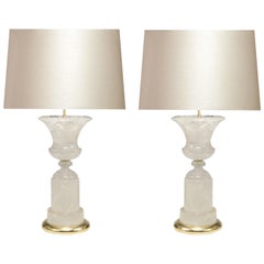 Beaker Form Rock Crystal Quartz Lamps by Phoenix