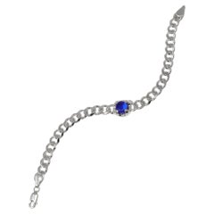 Balkenarmband aus 925 Sterling Silber und blauem Ozean-Edelsteinen von CLED