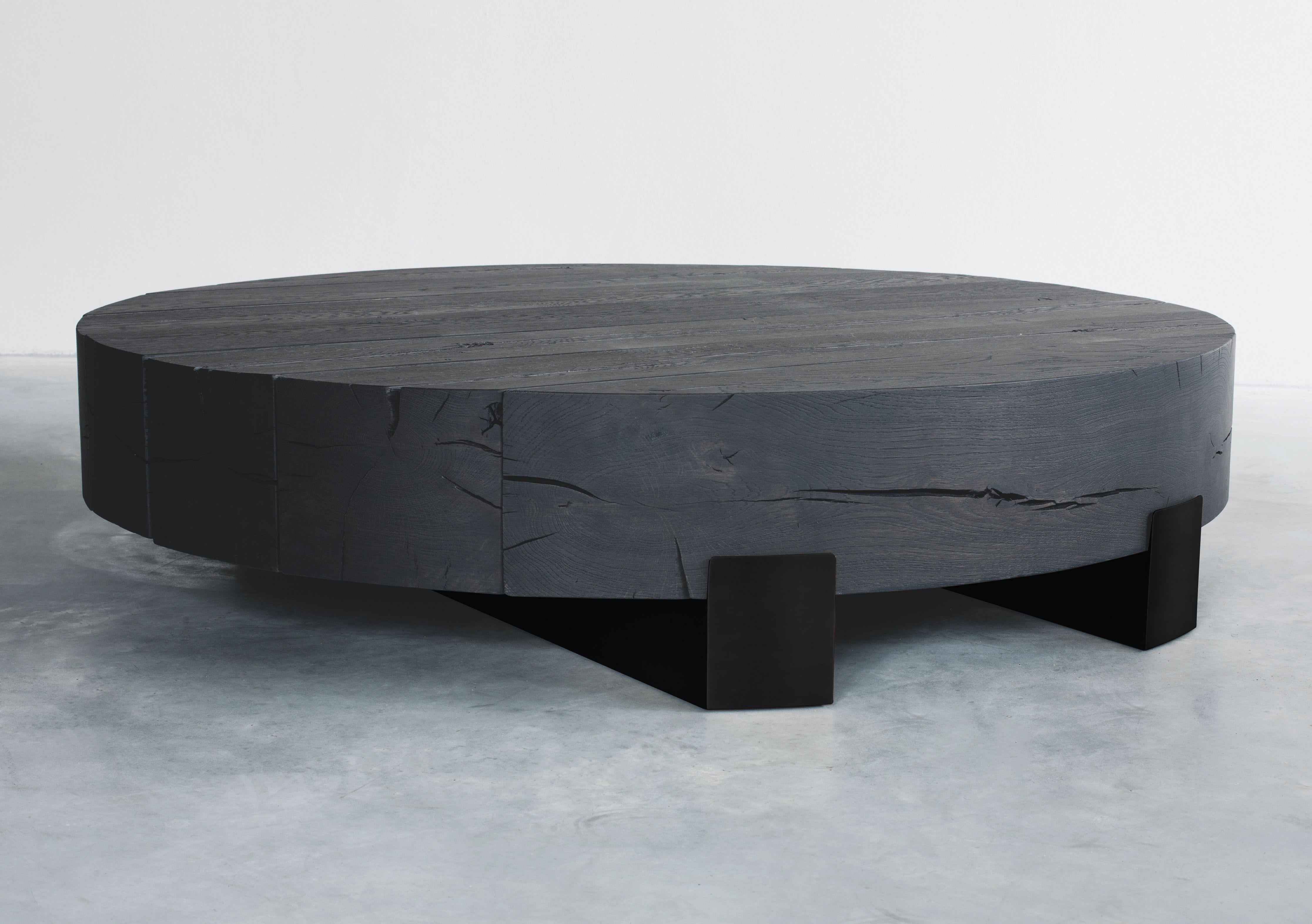 Beam Oval Coffee Table by Van Rossum In New Condition For Sale In Geneve, CH