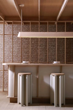 Beam Pendant 84 in Oak by Ravenhill Studio