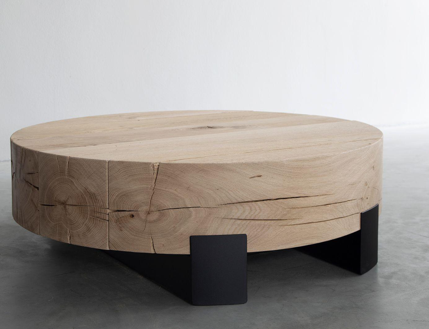 Post-Modern Beam Round Coffee Table by Van Rossum For Sale